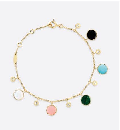 Dior飾品 迪奧經典熱銷款雜色羅盤手鏈雙面925銀 迪奧Dior八芒星手鏈  zgd1405